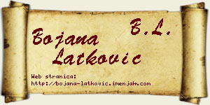 Bojana Latković vizit kartica
